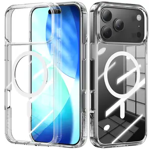 Magnetic Designed for iPhone 17 Pro Case Clear, [Compatible with Magsafe] [Not Yellowing] [Military-Grade Drop Protection] Clear Phone Cases for Apple iPhone 17 Pro-6.3 Inch