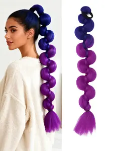 18 Inch Fashionable Synthetic High-Temperature Fiber Ponytail Extensions Hair, Perfect for Women's Parties, Cosplay, Carnival Festivals, Purple Pink Black Green Multiple Colors Hair