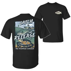 new release Southern Style Graphic Shirt for Men, Casual Country Menswear shirt catch release