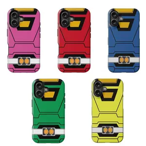 Power Rangers Turbo Mighty Morphin Phone Case – Vibrant Red Blue Pink Green Yellow Ranger Suit Design – Great Gift for Fans – Compatible with iPhone 11–17