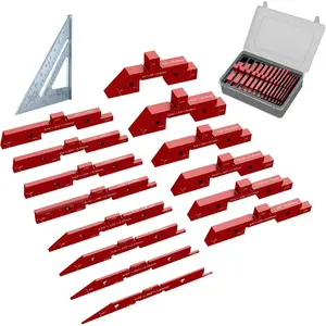 Blocks Woodworking, 14 Pcs Aluminum Table Bars(Each Block has Different Thickness), Set up Blocks for Woodworking and Table Saw Accessories