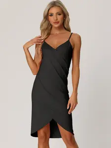 INSPIRE CHIC Women's Cover Ups Beach Seaside Summer Backless Spaghetti Strap Dress Sarongs Wrap