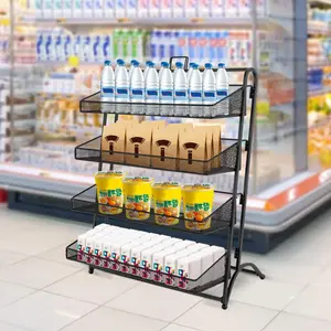 4-Tier Retail Candy Display Rack: Perfect Snack Organizer & Shelf for Countertops, Retail, Grocery, and Supermarket Store Displays