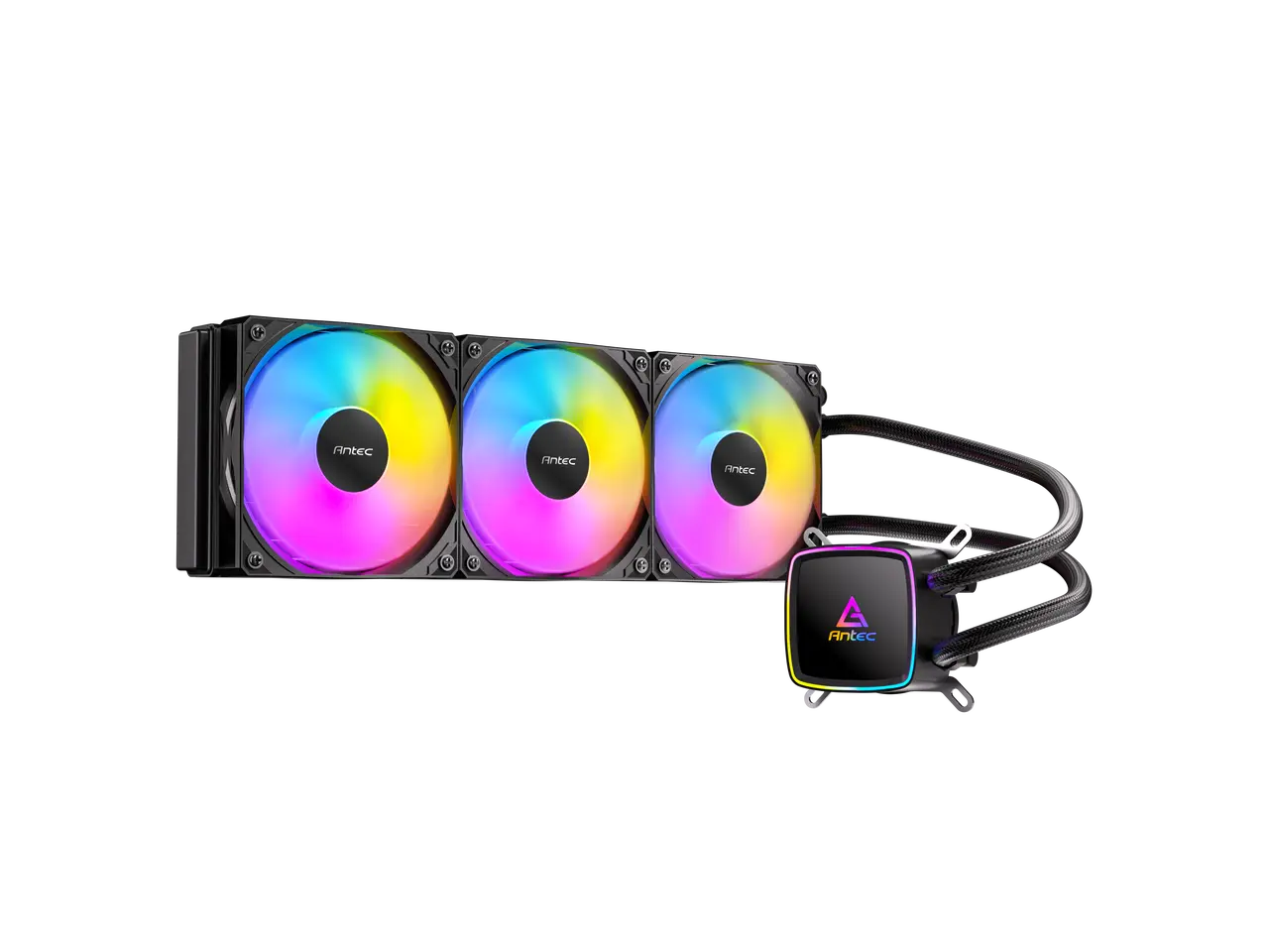 Antec Ultra 360 ARGB Liquid CPU Cooler, 3x120mm PWM Fans, 2600 RPM Pump, Intel LGA 115X/1200/1366/1700/1851/20XX, AMD AM4/AM5