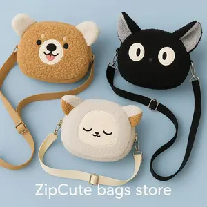 Japanese style cute bag for women cartoon plush shoulder bag for women new crossbody bag small mobile phone & wallet bag for wom