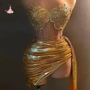 PCA-Formal Royal Gem Corset Skirt Set - Korean and Japanese Elegance - Fashion, Dress Sleeveless Sexy Halter Halter Neck Cute Womenswear Comfortable Piece Summer Simple Style