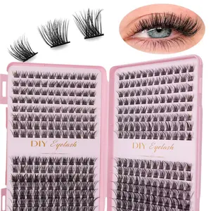 Mixed Length Individual False Eyelashes, 384pcs/set Natural Look Eyelash Extensions, Self Grafting Curl Eyelashes, Eye Makeup Enhancement False Eyelashes