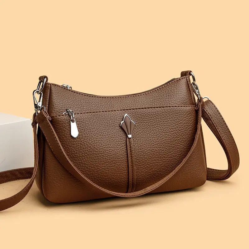 Korean Style PU Leather Shoulder Bag for Women, Large Capacity Casual Commuter Crossbody Bag, New Fashion Ladies Handbag, Elegant Bags