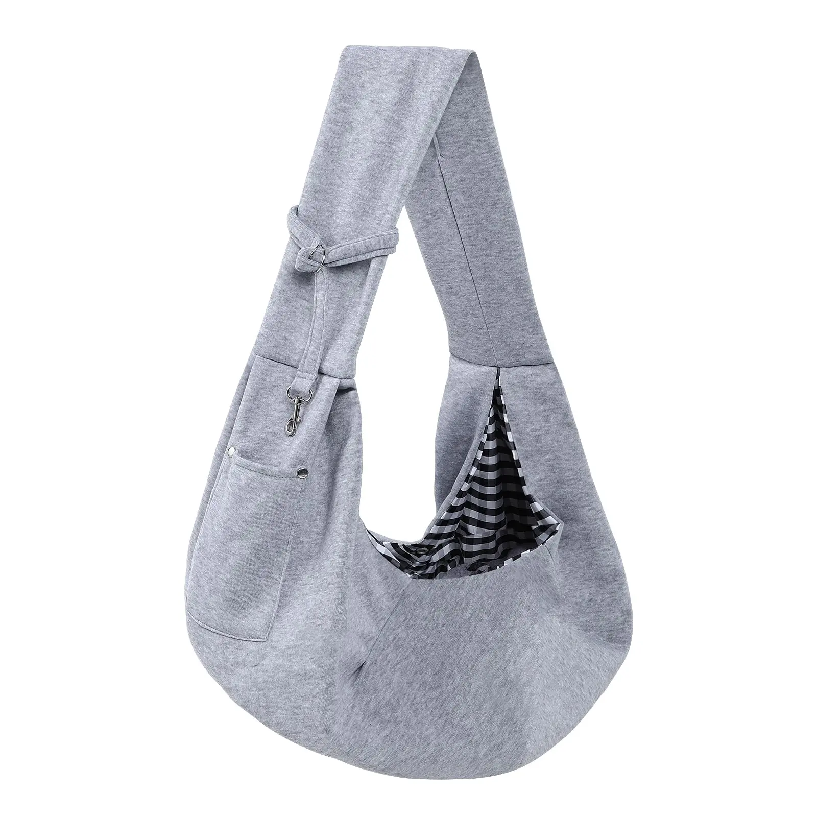 2-Sided Reversible Dog & Cat Carrier Bag (21"x12") - Breathable Soft Fabric, Hands-Free Carry, Storage Pocket, Zipper, Buckle, Shoulder Strap, Hook, Dual Safety System, Machinewash Easy, for Daily Walks, Car Use, Parks