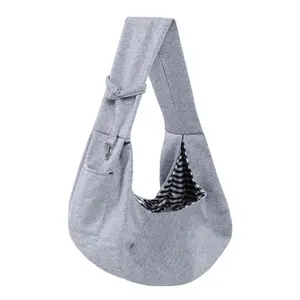 Reversible 2-Sided Dog & Cat Carrier Sling with 2-Sided Look, Breathable Soft Fabric, Hands-Free Carry, Storage Pocket, Puppy Purse, Travel Safety Harness for Pet Carrying & Car Use, Two-Sided Look