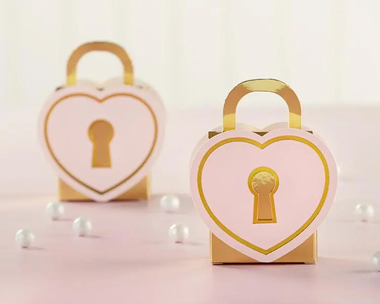 Kate Aspen 28377NA Love Lock Favor Box - Set of 12