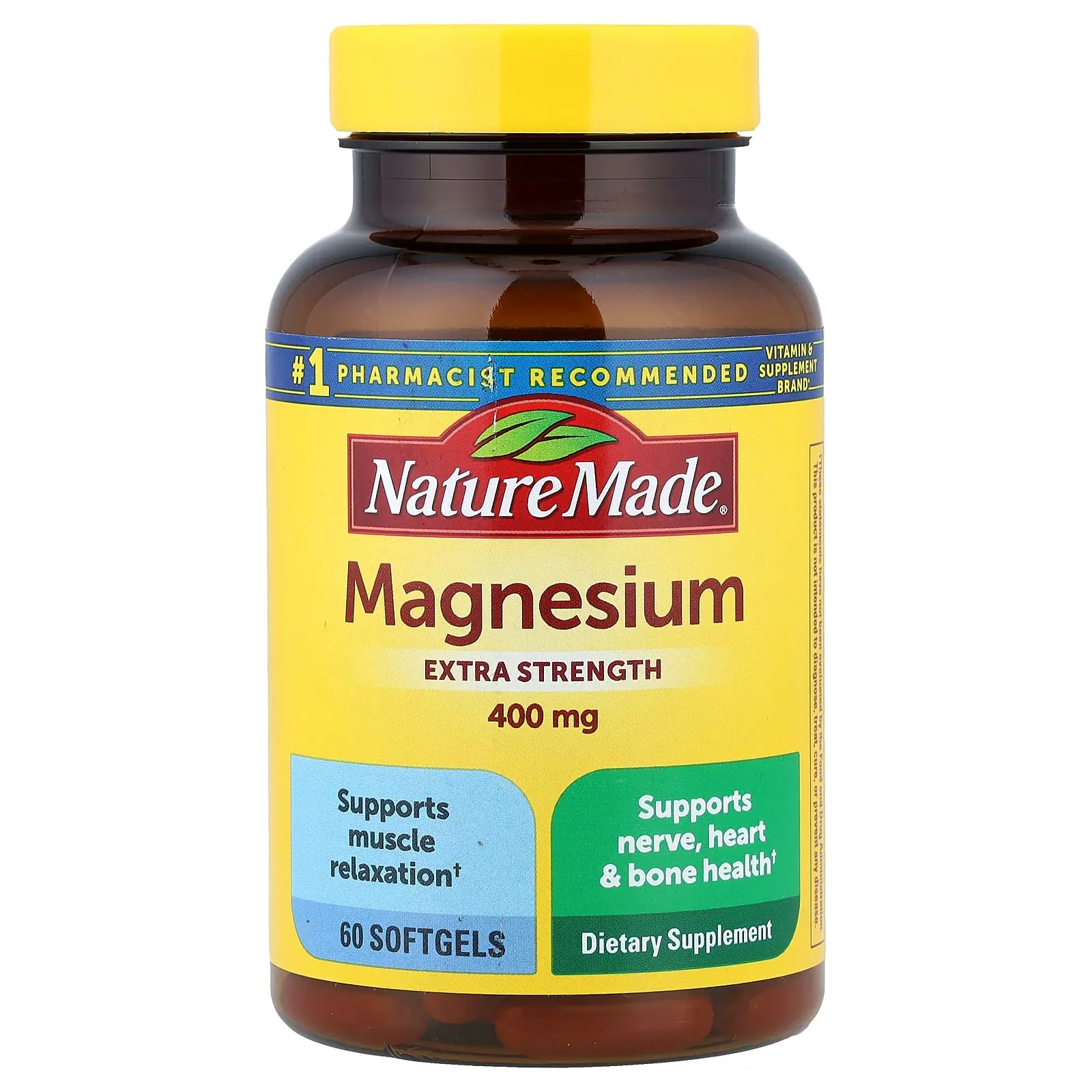 Nature Made Magnesium, 400 mg, 60 Softgels