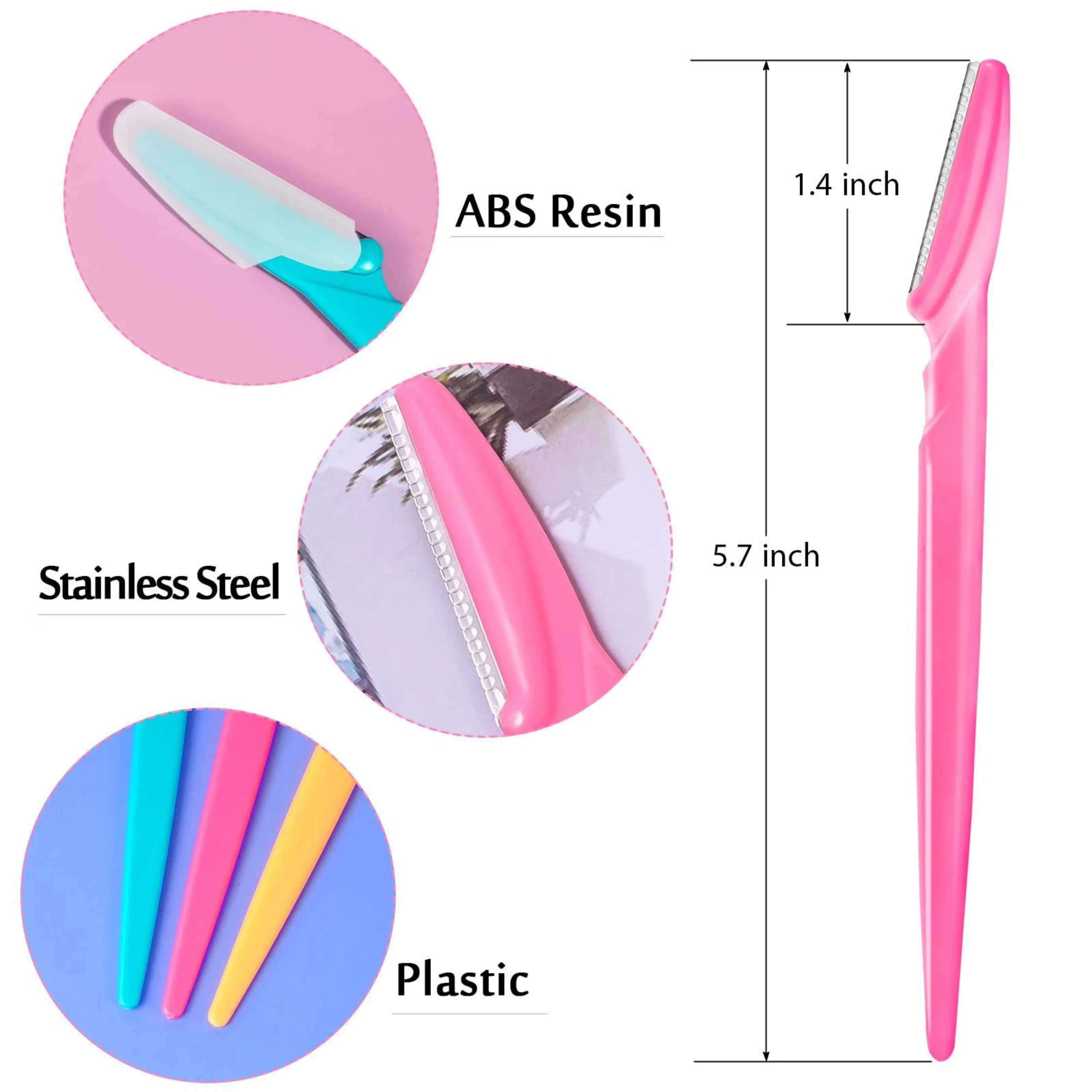 Eyebrow Razor for Women, 12 Pcs Dermaplaning Tool for Face Professional ...