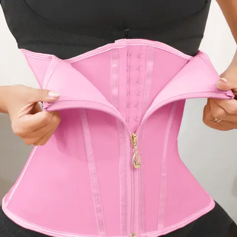Women's Solid Color Hook & Eye Closure Waist Trainer, High Waist Shaping, High Compression Tummy Control Waist Cincher, Tummy Control Shaper for Daily Wear Shapewear