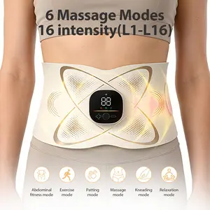 Massage Belt Cordless for Muscle Pain Relief in Shoulders & Waist Ideal USB Powered Rechargeable Battery Ideal for Home Use Great Gift for Women & Me