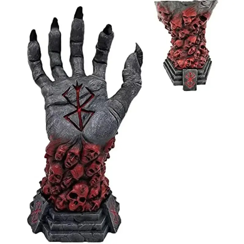 Berserk Ferocious Hand Of The God Resin Statue, Gothic Anime Collectible, Skeleton Handcraft Figurine, Scary Halloween Prop, Horror Desktop Home Decor Gift