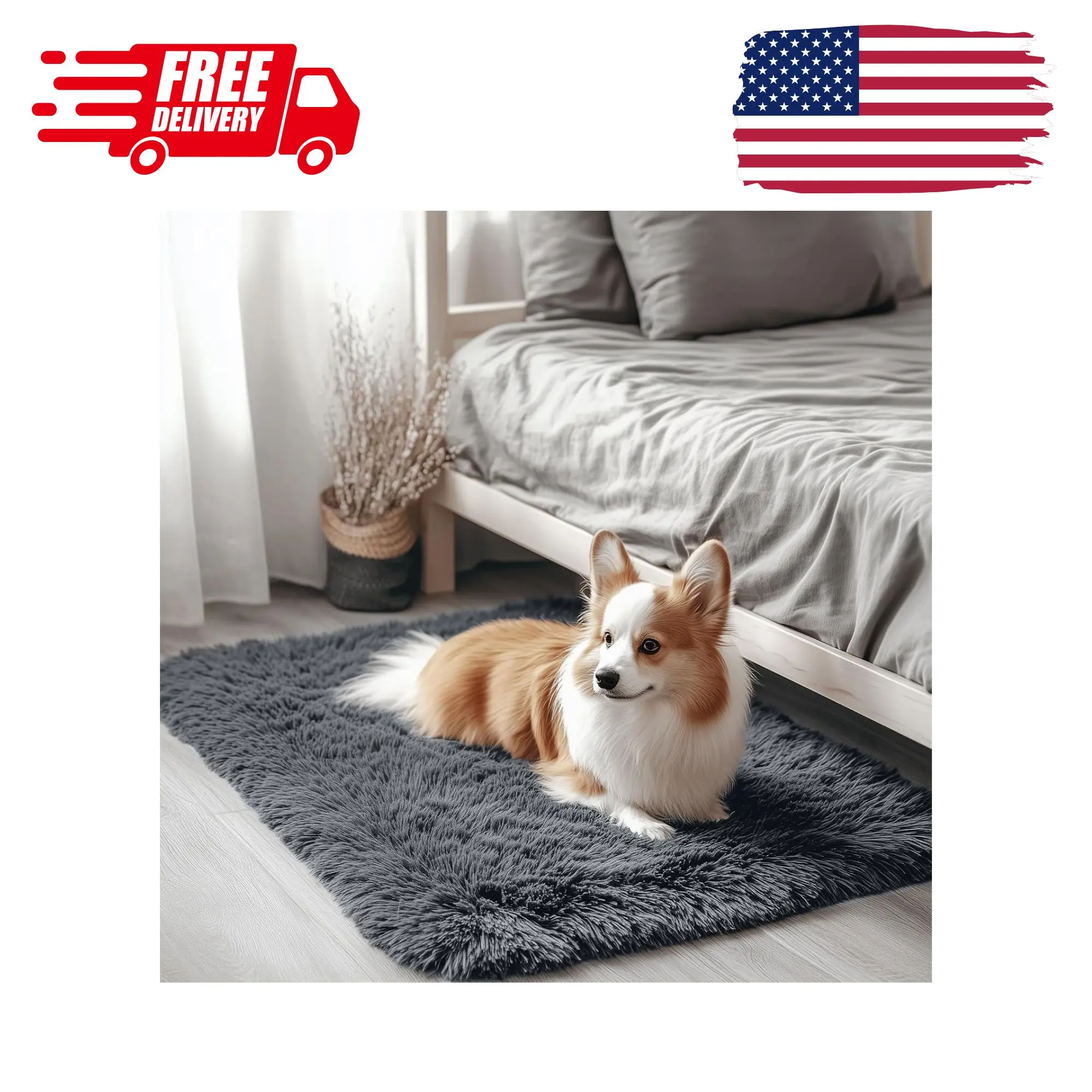 2x3 Machine Washable Small Bedside Rug