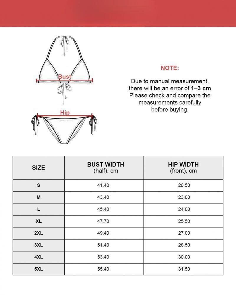 3D Printed American Flag String Bikini - Triangle Bikini, the perfect summer gift.