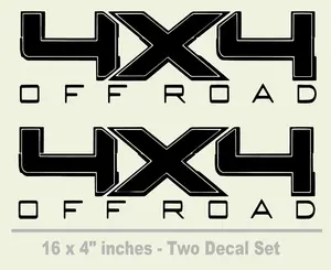 4x4 Decal Set For 2009 - 2016 Ford F-150 F-250 Truck Bed Off Road Vinyl Stickers