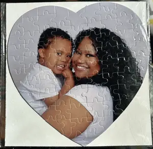 Custom Heart-Shaped Puzzle Gift - Personalized Photo Puzzle with 7.63" x 7.63" Size, Perfect for Mother's Day, Ships Fast