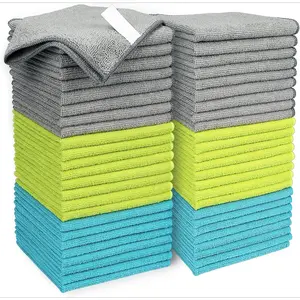 Microfiber Cleaning Cloth-50PK, Soft Microfiber Towels for Cars, Absorbent Cleaning Rags, Lint-Free Streak-Free Wash Cloths for House, Kitchen, Window(12in.x12in)