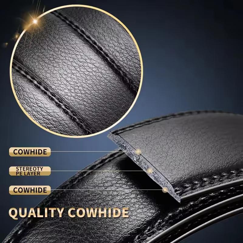 Men's belt automatic buckle leather men's high-quality leather belt jeans casual fashion versatile