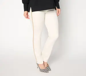 Belle by Kim Gravel Petite TripleLuxe Twill Sequin Striped Jean