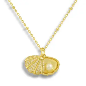 EVRY JEWELS Gold or Silver Plated Women's Hypoallergenic Hidden Treasure Necklace