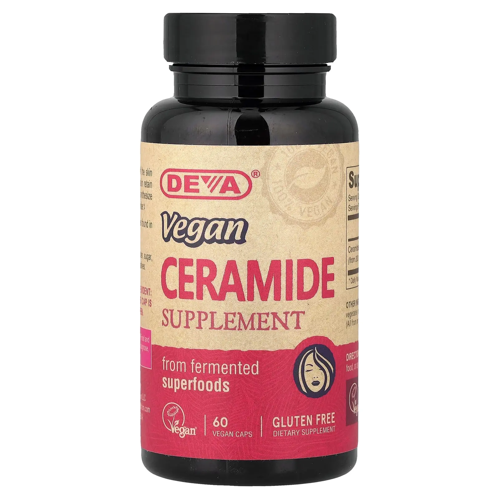 Deva Vegan Ceramide Supplement, 60 Vegan Caps