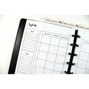 Weekly Lesson Planner for Half Letter Discbound Planners, Fits with Circa Junior Calendar, Arc by Staples, TUL Junior Academic, HALF Letter Size (5.5'' x 8.5'')