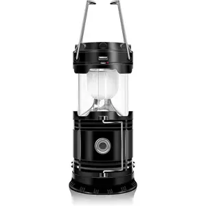 Solar Camping Lantern, Collapsible LED Solar USB Rechargeable Lantern Flashlight   Lights for Camping Hurricanes Power Outages Indoor Outdoor