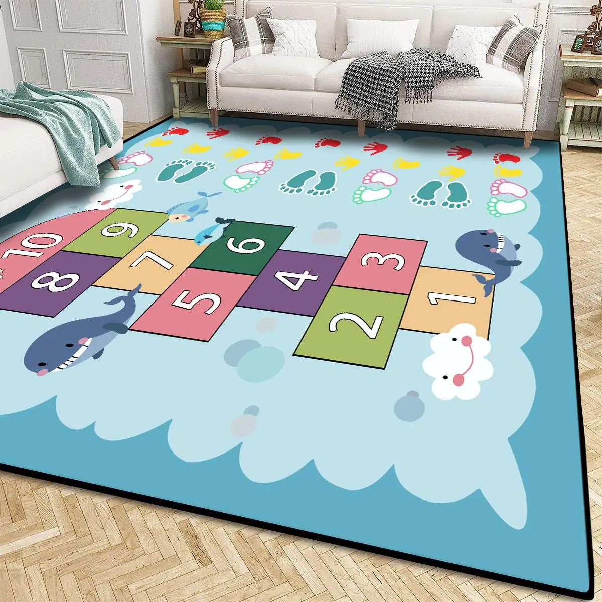 Cartoon Gaming Block Pattern Carpet, 1 Count Cute Non-slip Soft Comfortable Carpet, Cool Bedroom Accessories, Room Decor, Decorative Area Rug, Home De