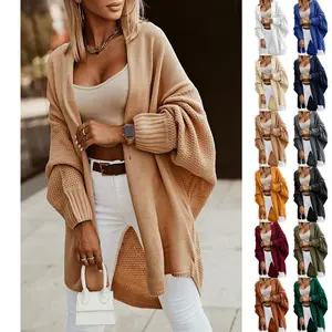 2026 Womens Cardigan Sweaters Open Front Long Batwing Sleeve Cardigans Oversized Outwear Sweaters