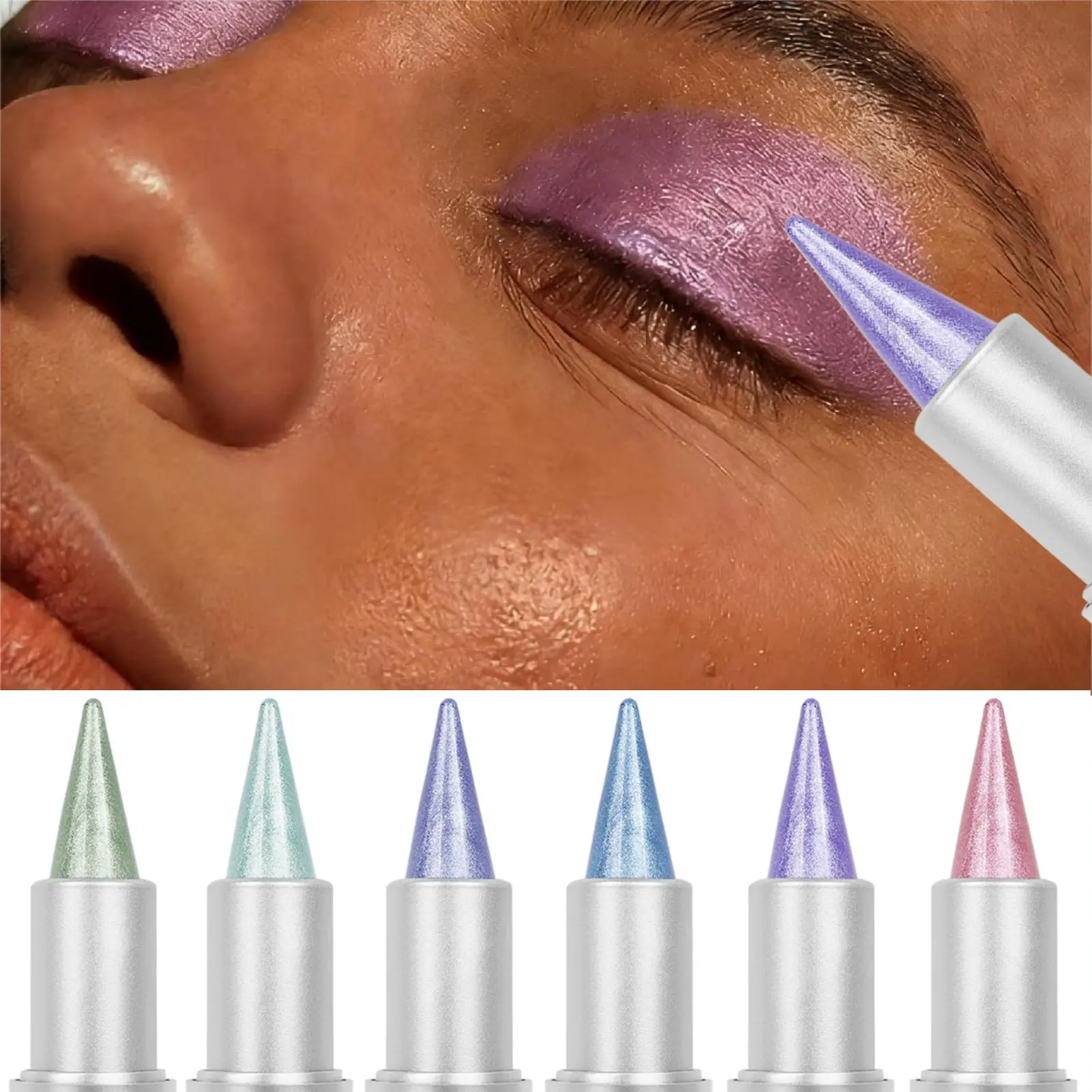 1PC Purple Eyeshadow Stick,Metallic Makeup Finish, Holiday-Themed Eye Look, Ideal Holiday Gift