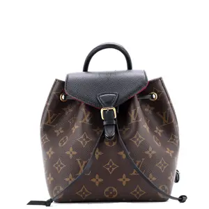 Pre-owned Louis Vuitton Canvas Coated Backpacks Montsouris NM Backpack Monogram Canvas with Leather BB by Rebag