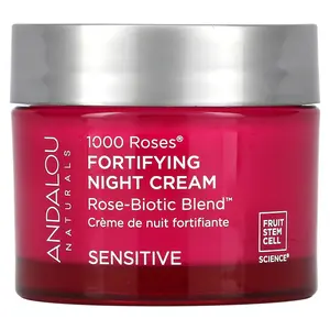 Andalou Naturals 1000 Roses, Fortifying Night Cream, Sensitive, 1.7 oz (50 g)