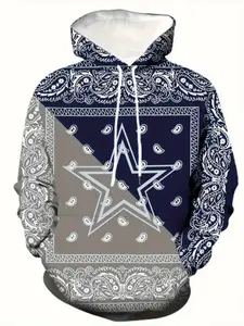 Men's Starry Sky Print Hoodie, Long Sleeve / Elastic Knit Polyester Pullover, Casual Fitted Sweatshirt, Durable Daily Wear