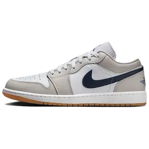 Jordan Air Jordan 1 Low 553558-146 Comfortable Versatile Slip Resistant Durable Low Top Retro Basketball Shoes for Men in White All Seasons