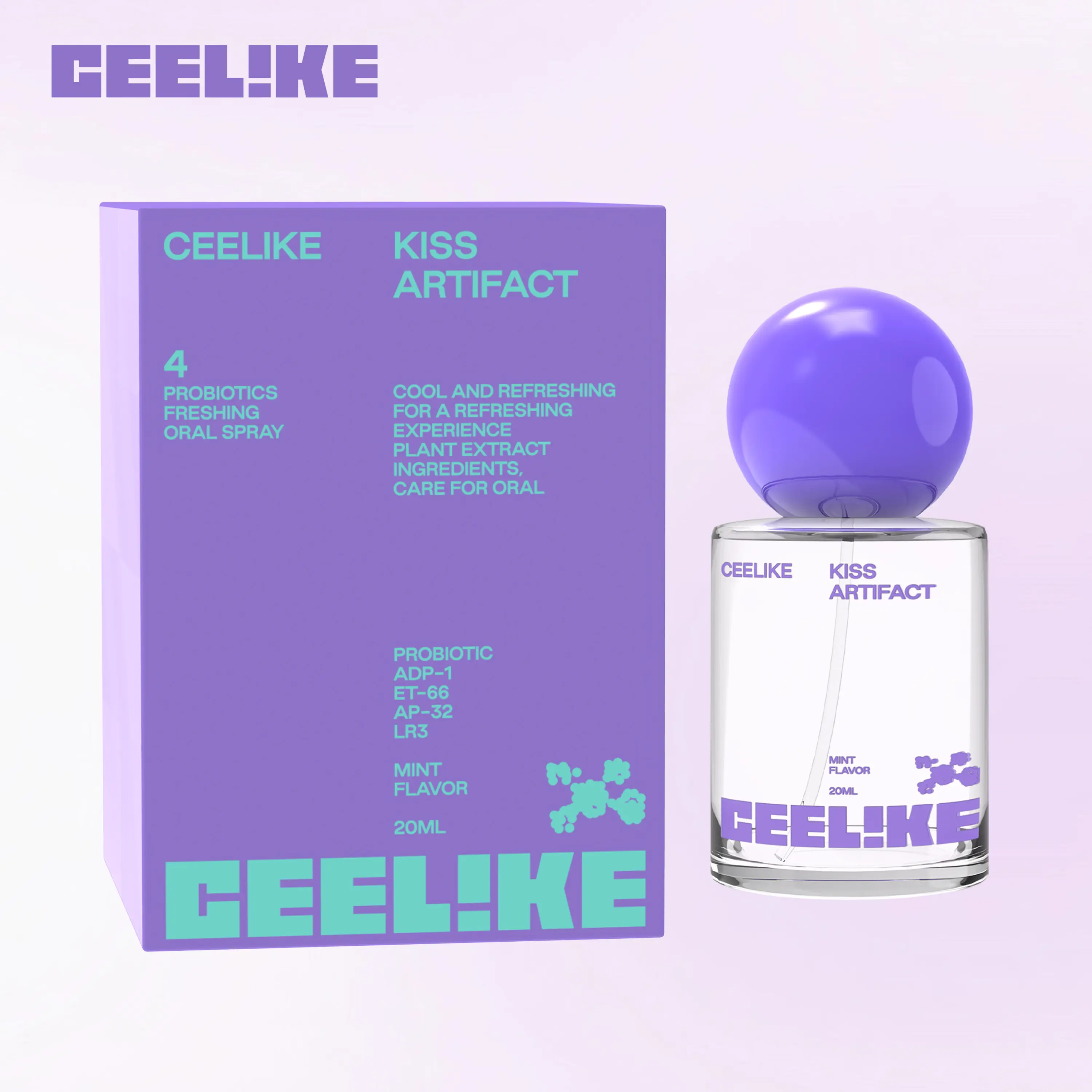 CEELIKE Probiotic Oral Spray - 20mBreath Freshener for Long-LastingFreshness and Oral Health