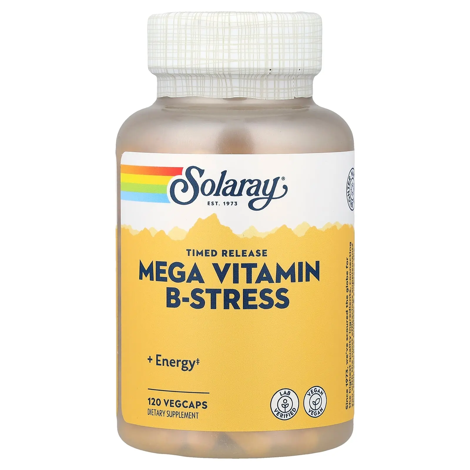 Solaray Mega Vitamin B-Stress, Timed Release, 120 VegCaps