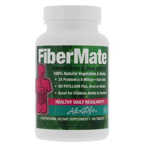 Aloe Life - FiberMate Tablets, Stool Softener, Vegetables & Herbs, Gentle Irregularity Relief, Safe Digestive Support, No Psyllium or Bran, Gluten- & Dairy-Free (160 Tablets)