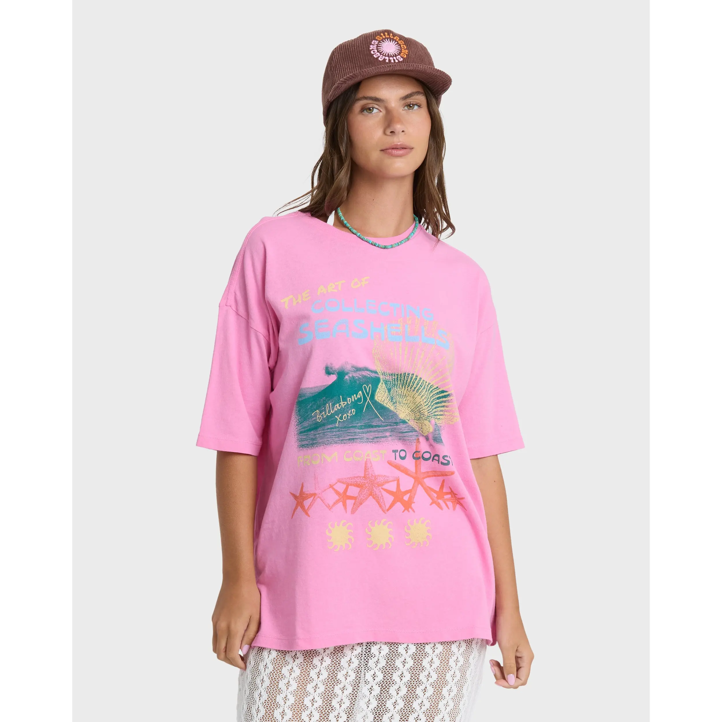 Distant Stars Short Sleeve Cotton T-Shirt - Party Pink