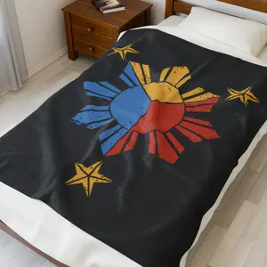 Philippine Sun & Stars Velveteen Plush Blanket