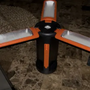 3-Head LED Camping Light with 10000mAh Power Bank - Portable Rechargeable Work Light with 67" Adjustable Stand & Detachable Tripod for Outdoor, Emergency, Camping, Fishing, Garage