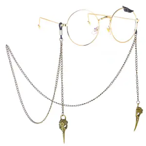 Glasses Chain,Eyeglass Strap For Women Sunglasses Chain Holder,Eye Glasses Holders,Glass Chains Halloween Glasses Chain Goth Sunglasses Eyeglass Necklace Eyewear Reading Glasses Retainer Strap Holder Lanyards Halloween Party Accessories glassesholder