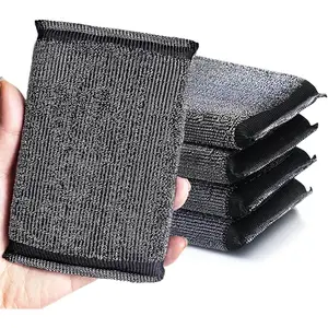 Kitchen Sponges for Dishes - Steel   Sponges for Kitchen Heavy Duty Non-Scratch Scrubbing Cleaner (6 Pack)