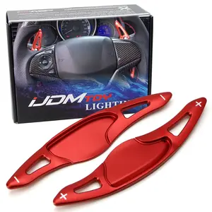 iJDMTOY Red CNC Billet Aluminum Large Paddle Extensions For Honda HR-V Vezel, Honda FIT Jazz