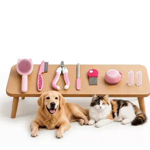 ELITE PET CARE Series 8pcs Professional Pet Grooming Kit - Clean Beauty/Hair Care Solution for Dogs & Cats with Deshedding Brush, Flea Comb, Nail, Coat & Dental Tools - Premium Storage Box Included, Detailed Coat Care