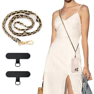 Universal Phone Lanyard, Metal Cell Phone Chain Anti-Theft Crossbody Strap for iPhone 15 Pro Max and Most Smartphones, Adjustable Cell Phone Neck Holder for Women,