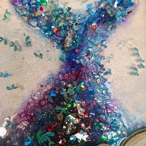 Handmade Recycled Glass octopus Beach ocean theme Wall Art | make custom piece also Resin Glass  one of a kind| Unique Home Decor Customized no two or exactly the same that is what makes it unique